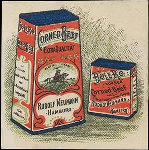 Bild des Verkufers fr Reklamemarke Corned Beef zum Verkauf von Veikkos