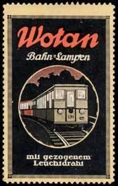Bild des Verkufers fr Reklamemarke Wotan Bahn-Lampen zum Verkauf von Veikkos