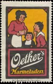 Seller image for Reklamemarke Oetkers Marmeladen for sale by Veikkos