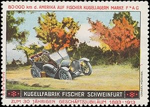 Immagine del venditore per Reklamemarke 80.000 km mit dem Auto durch Amerika venduto da Veikkos
