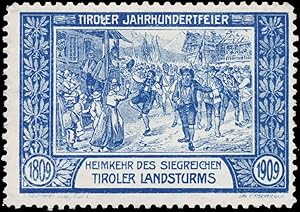 Seller image for Reklamemarke Heimkehr des siegreichen Tiroler Landsturms for sale by Veikkos