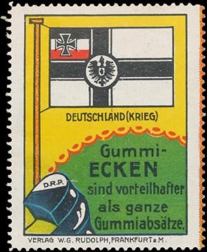 Bild des Verkufers fr Reklamemarke Flagge Deutschland (Krieg) Kriegsflagge zum Verkauf von Veikkos