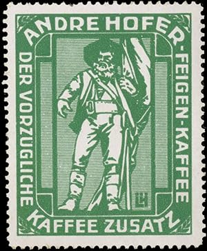 Bild des Verkufers fr Reklamemarke Andre Hofer Feigenkaffee der vorzgliche Kaffee-Zusatz zum Verkauf von Veikkos