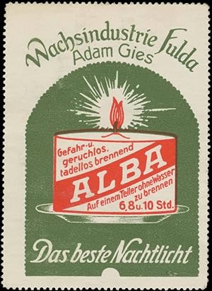 Seller image for Reklamemarke Alba das beste Nachtlicht for sale by Veikkos