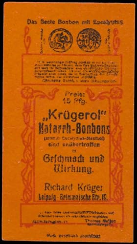 Seller image for Reklamemarke Krgerol Katarrh-Bonbons for sale by Veikkos