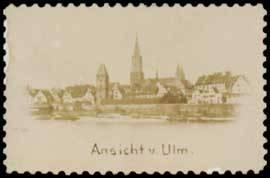 Bild des Verkufers fr Reklamemarke Ansicht von Ulm zum Verkauf von Veikkos