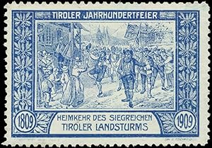 Seller image for Reklamemarke Heimkehr des siegreichen Tiroler Landsturms for sale by Veikkos