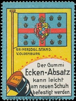 Imagen del vendedor de Reklamemarke Groherzogliche Standarte von Oldenburg a la venta por Veikkos