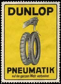 Bild des Verkufers fr Reklamemarke Dunlop Auto & Motorrad-Reifen Pneumatik zum Verkauf von Veikkos