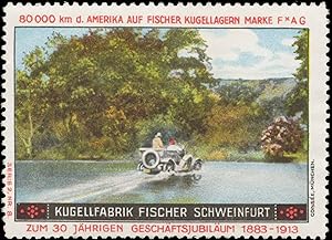 Imagen del vendedor de Reklamemarke 80.000 km mit dem Auto durch Amerika a la venta por Veikkos