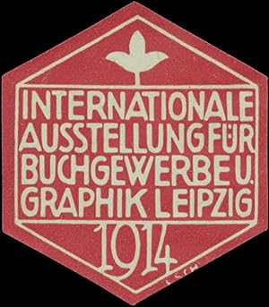 Immagine del venditore per Reklamemarke Internationale Ausstellung fr Buchgewerbe und Graphik venduto da Veikkos