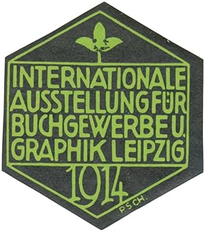 Seller image for Reklamemarke Internationale Ausstellung fr Buchgewerbe und Graphik for sale by Veikkos