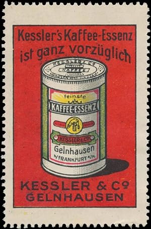 Bild des Verkufers fr Reklamemarke Kesslers Kaffee-Essenz zum Verkauf von Veikkos