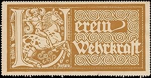 Imagen del vendedor de Reklamemarke Verein Wehrkraft a la venta por Veikkos