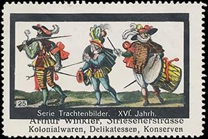 Immagine del venditore per Reklamemarke Trachten XVI. Jahrhundert venduto da Veikkos
