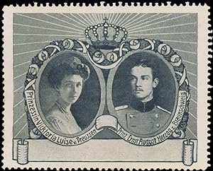 Bild des Verkufers fr Reklamemarke Prinzessin Viktoria Luise von Preussen & Prinz Ernst August Herzog von Braunschweig zum Verkauf von Veikkos