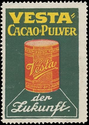 Seller image for Reklamemarke Vesta Kakao-Pulver der Zukunft for sale by Veikkos