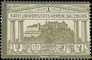 Bild des Verkufers fr Reklamemarke Universitt Salzburg zum Verkauf von Veikkos