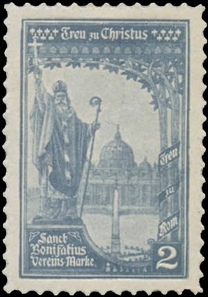Bild des Verkufers fr Reklamemarke Treu zu Christus, treu zu Rom zum Verkauf von Veikkos