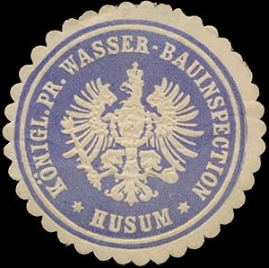 Seller image for Siegelmarke K.Pr. Wasser-Bauinspection Husum for sale by Veikkos