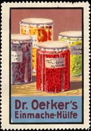 Seller image for Reklamemarke Dr. Oetkers Backin - Einmache - Hlfe for sale by Veikkos
