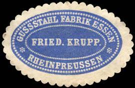 Bild des Verkufers fr Siegelmarke Friedrich Krupp - Gussstahl Fabrik Essen - Rheinpreussen zum Verkauf von Veikkos