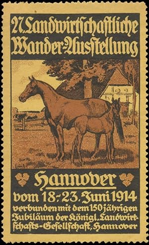 Bild des Verkufers fr Reklamemarke 27. Landwirtschaftliche Wander-Ausstellung zum Verkauf von Veikkos