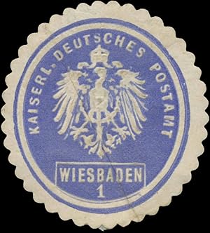 Bild des Verkufers fr Siegelmarke K. Deutsches Postamt Wiesbaden 1 zum Verkauf von Veikkos