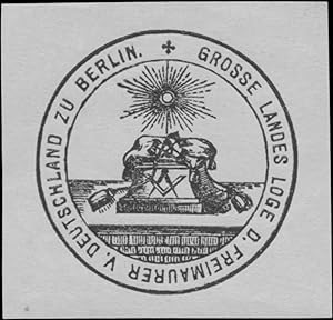 Bild des Verkufers fr Siegelmarke Grosse Landessloge der Freimaurer von Deutschland zum Verkauf von Veikkos