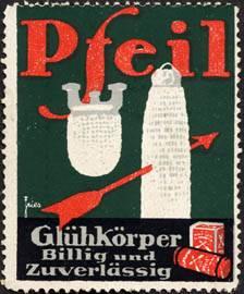 Seller image for Reklamemarke Pfeil Glhkrper for sale by Veikkos