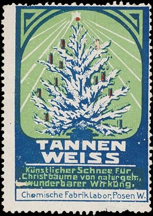 Seller image for Reklamemarke Tannenweiss fr den Weihnachtsbaum for sale by Veikkos