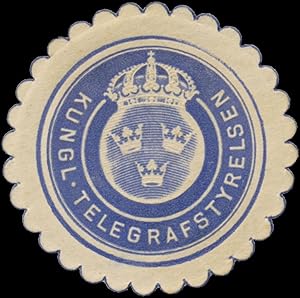 Bild des Verkufers fr Siegelmarke Knigl. Telegrafenstation Schweden zum Verkauf von Veikkos