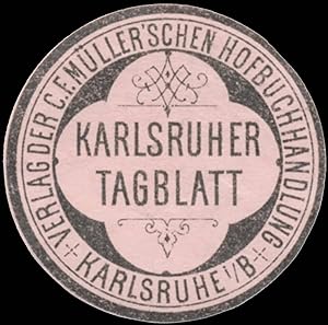 Image du vendeur pour Reklamemarke Karlsruher Tagblatt mis en vente par Veikkos