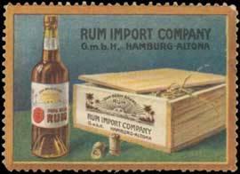 Bild des Verkufers fr Reklamemarke Rum Import Company zum Verkauf von Veikkos