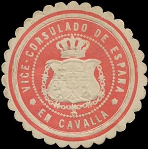 Immagine del venditore per Siegelmarke Vice Konsulat von Spanien in Cavalia venduto da Veikkos