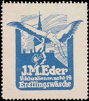 Seller image for Reklamemarke Erstlingswsche - Storch for sale by Veikkos