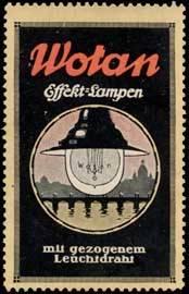 Bild des Verkufers fr Reklamemarke Wotan Effekt-Lampen zum Verkauf von Veikkos