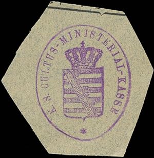 Bild des Verkufers fr Siegelmarke K.S. Kultus-Ministerial-Kasse zum Verkauf von Veikkos