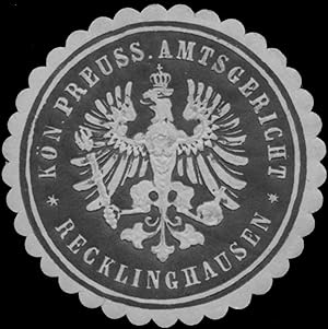 Bild des Verkufers fr Siegelmarke K. Pr. Amtsgericht Recklinghausen zum Verkauf von Veikkos