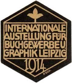 Seller image for Reklamemarke Internationalen Ausstellung fr Buchgewerbe und Grafik for sale by Veikkos