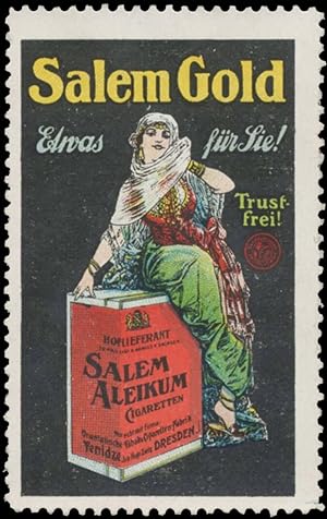 Image du vendeur pour Reklamemarke Salem Gold Zigaretten mis en vente par Veikkos