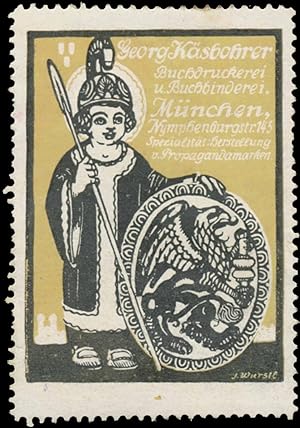 Image du vendeur pour Reklamemarke Buchdruckerei Georg Ksbohrer mis en vente par Veikkos