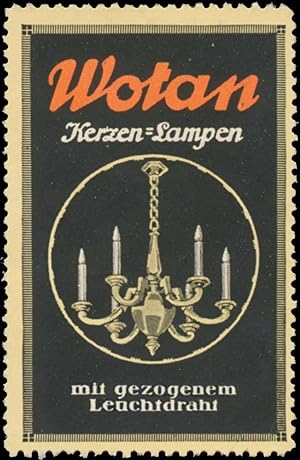 Bild des Verkufers fr Reklamemarke Wotan Kerzen-Lampen zum Verkauf von Veikkos