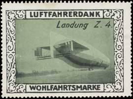 Reklamemarke Zeppelin Landung Z. 4