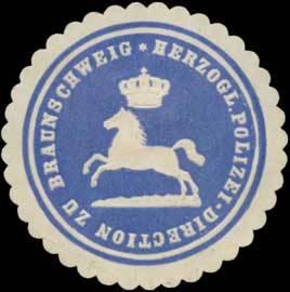 Bild des Verkufers fr Siegelmarke H. Polizei-Direction zu Braunschweig zum Verkauf von Veikkos