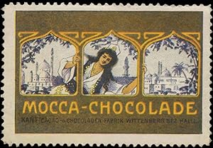 Bild des Verkufers fr Reklamemarke Mocca Chocolade zum Verkauf von Veikkos