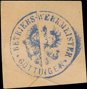 Seller image for Siegelmarke Betriebs-Werkmeister Gttingen for sale by Veikkos