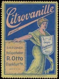 Imagen del vendedor de Reklamemarke Citrovanille gegen Kopfschmerz a la venta por Veikkos