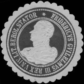 Immagine del venditore per Siegelmarke Fridericus Guilelmus III rex VNIV. Lit. Berol. Stator venduto da Veikkos
