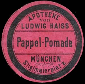 Seller image for Reklamemarke Pappel-Pomade for sale by Veikkos
